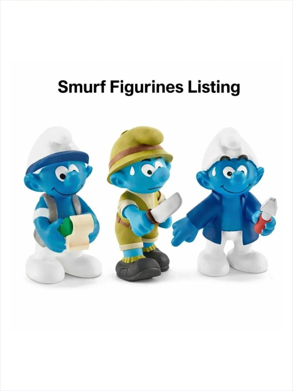 Vintage Authentic Schleich Smurf Set of 3 Smurfs (B) New w/Tag